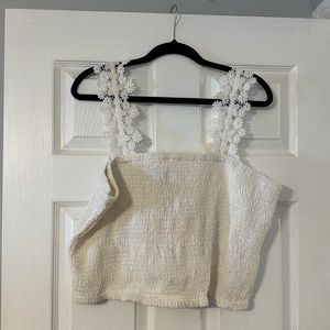 Arula Floral Strap Crop Top 2x NWT